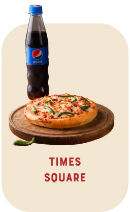 1 Personal Pan & 345 Ml Soft Drink. All The Way From The Iconic Time Square Of Manhattan. We Created A Deal That Would Fulfil The Appetite Of An Single Person. Yes Its Deliciously Single!