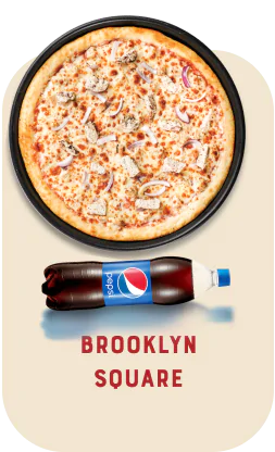 1 Large Pizza & 1.5 Litre Soft Drink. Brooklyn Has It's Own Vibe. You'll Feel The Vibe When You Order It.
